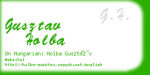 gusztav holba business card